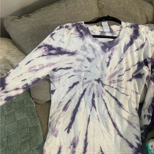 Te Verde Lavender Swirl Long Sleeve Top